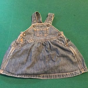 Little girls denim overall dress